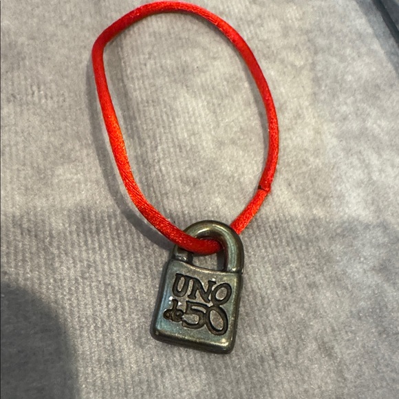 Uno De 50 UnoDe50 Silver Charm on Red Cord - Picture 1 of 1